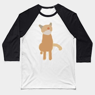 Minimal Abstract Gold Cat Baseball T-Shirt